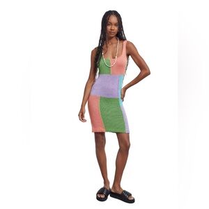 Urban Outfitters color block crocheted dress. Excellent condition. Size L